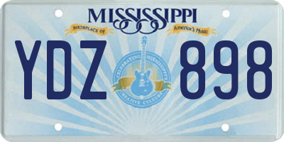 MS license plate YDZ898