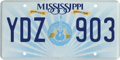 MS license plate YDZ903
