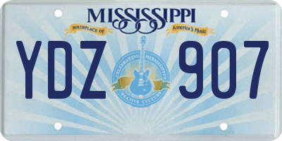 MS license plate YDZ907
