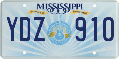 MS license plate YDZ910