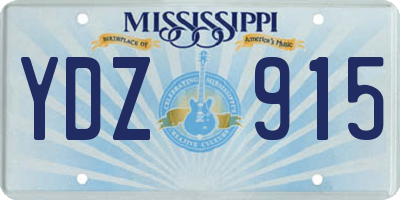 MS license plate YDZ915