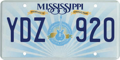 MS license plate YDZ920