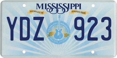MS license plate YDZ923