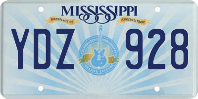 MS license plate YDZ928