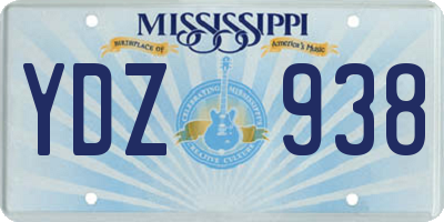 MS license plate YDZ938