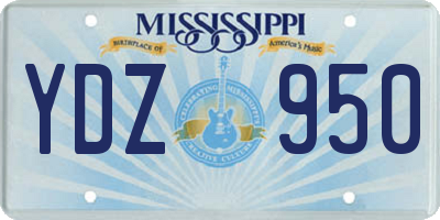 MS license plate YDZ950