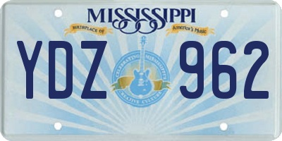 MS license plate YDZ962