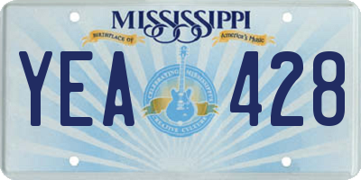 MS license plate YEA428