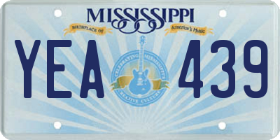 MS license plate YEA439