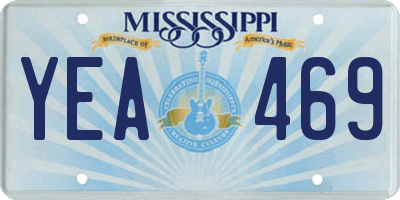 MS license plate YEA469
