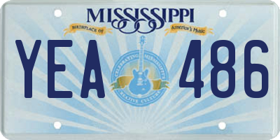MS license plate YEA486