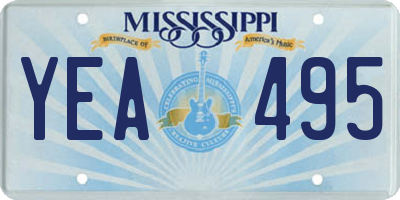 MS license plate YEA495