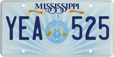 MS license plate YEA525