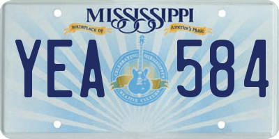 MS license plate YEA584