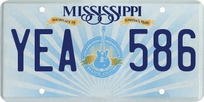 MS license plate YEA586