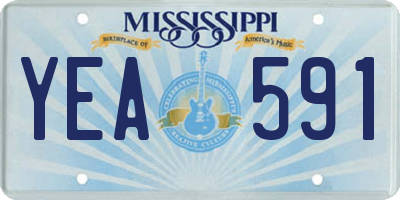 MS license plate YEA591