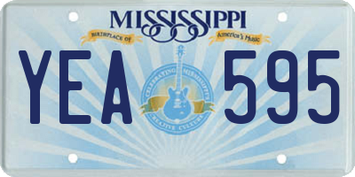 MS license plate YEA595