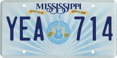 MS license plate YEA714