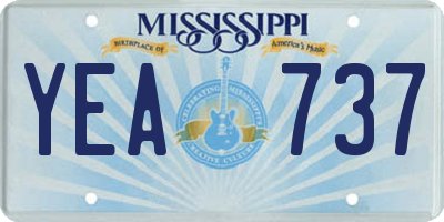 MS license plate YEA737
