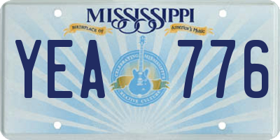 MS license plate YEA776