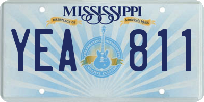 MS license plate YEA811