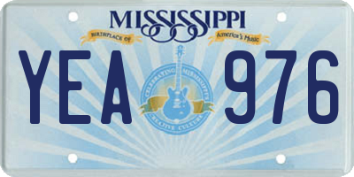 MS license plate YEA976