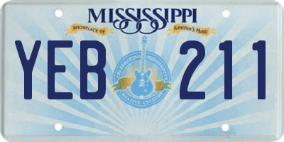 MS license plate YEB211