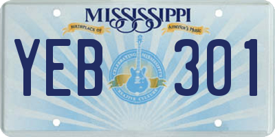 MS license plate YEB301