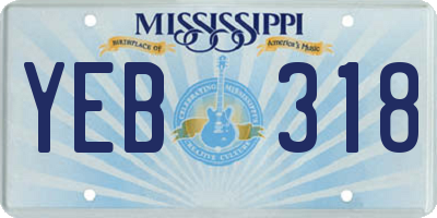 MS license plate YEB318