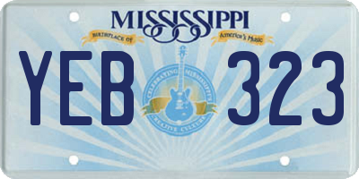 MS license plate YEB323