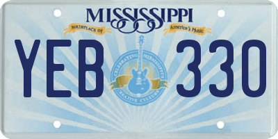 MS license plate YEB330