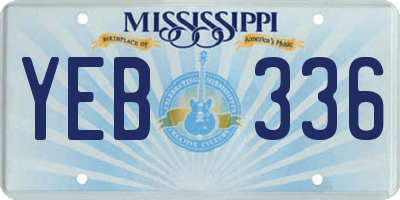 MS license plate YEB336