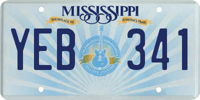 MS license plate YEB341