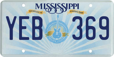 MS license plate YEB369