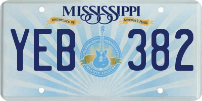 MS license plate YEB382