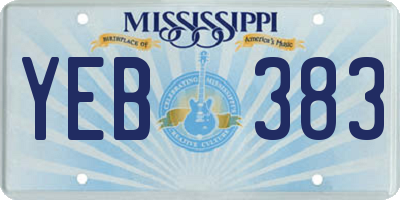 MS license plate YEB383