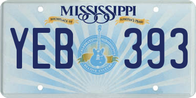 MS license plate YEB393
