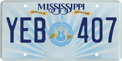MS license plate YEB407