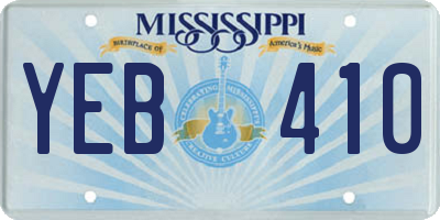 MS license plate YEB410