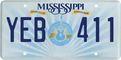 MS license plate YEB411