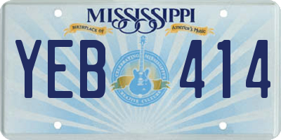 MS license plate YEB414