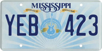 MS license plate YEB423
