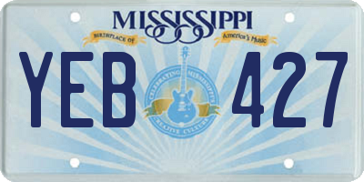 MS license plate YEB427