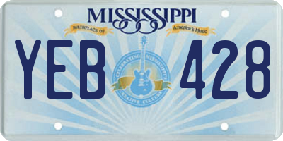 MS license plate YEB428