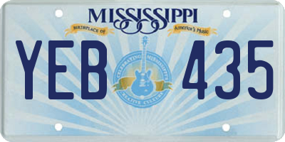 MS license plate YEB435