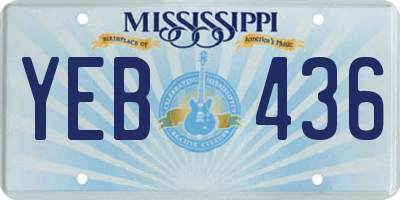 MS license plate YEB436