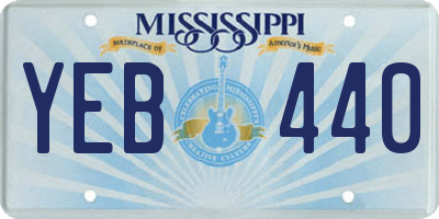 MS license plate YEB440