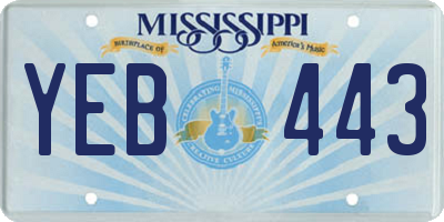 MS license plate YEB443