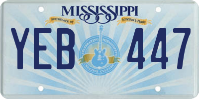 MS license plate YEB447