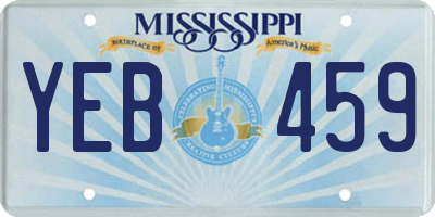 MS license plate YEB459